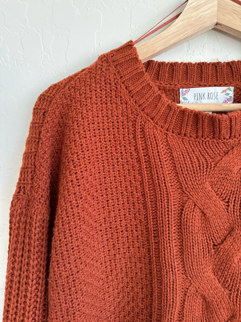 Lochie - vintage rose knit 8900→ Pink Rose Sweater Size M — Sage Crow