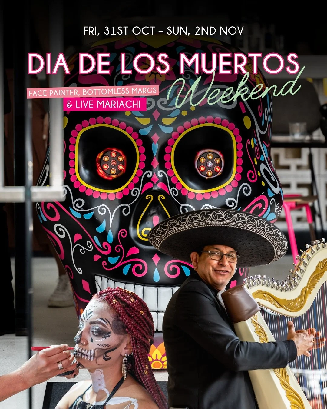 We&rsquo;re celebrating D&iacute;a de los Muertos the Mejico way, with colour, tequila and plenty of fun 🎃 all weekend long! 

Drop this in the group chat. Halloween sorted.

#mejicosydney #m&eacute;jico #sydneyrestaurants #sydneybars #sydneyeats #s