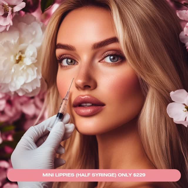 Last week to save!
Get a half syringe for only $229 our best deal of the year!
Enhance your pout or perfect those touch-ups without breaking the bank.
Book now before this offer disappears!
Book your appointment now and take the first step toward a