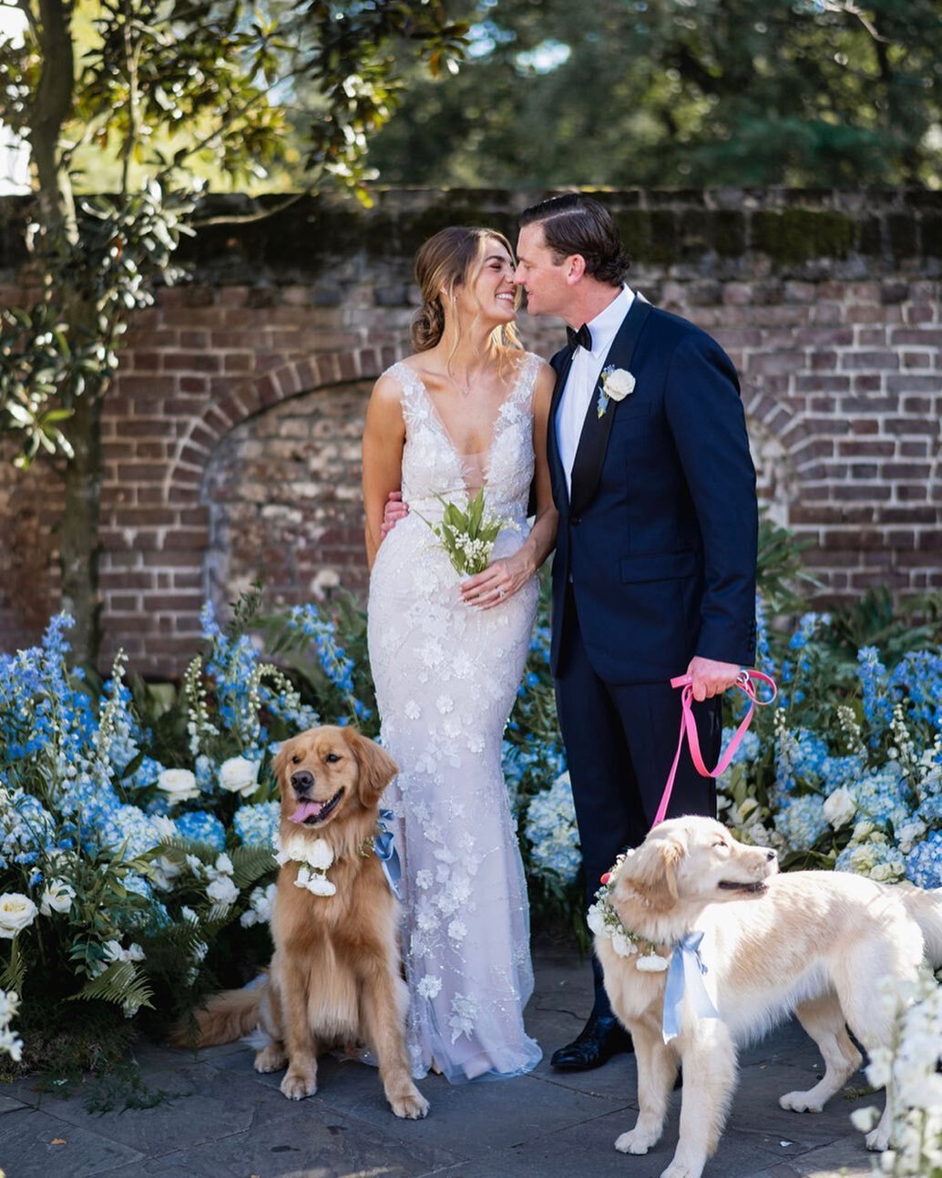 Uniting two hearts and eight 🐾 paws&hellip;cheers to Jeff and Mary Alice!!
