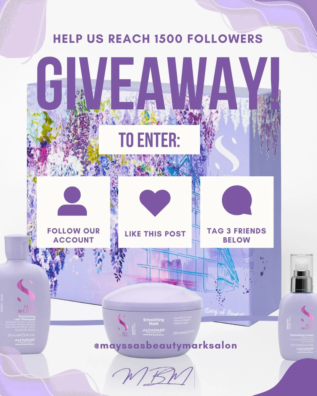 ✨Welcome to the Month of Love &amp; Luxurious Locks! 💖

Kick off our salon&rsquo;s exciting new giveaway series with a chance to win! 🎉
Help us get to 1500 followers 🤗

Are you dreaming of healthier, smoother, and stronger hair? This is your momen