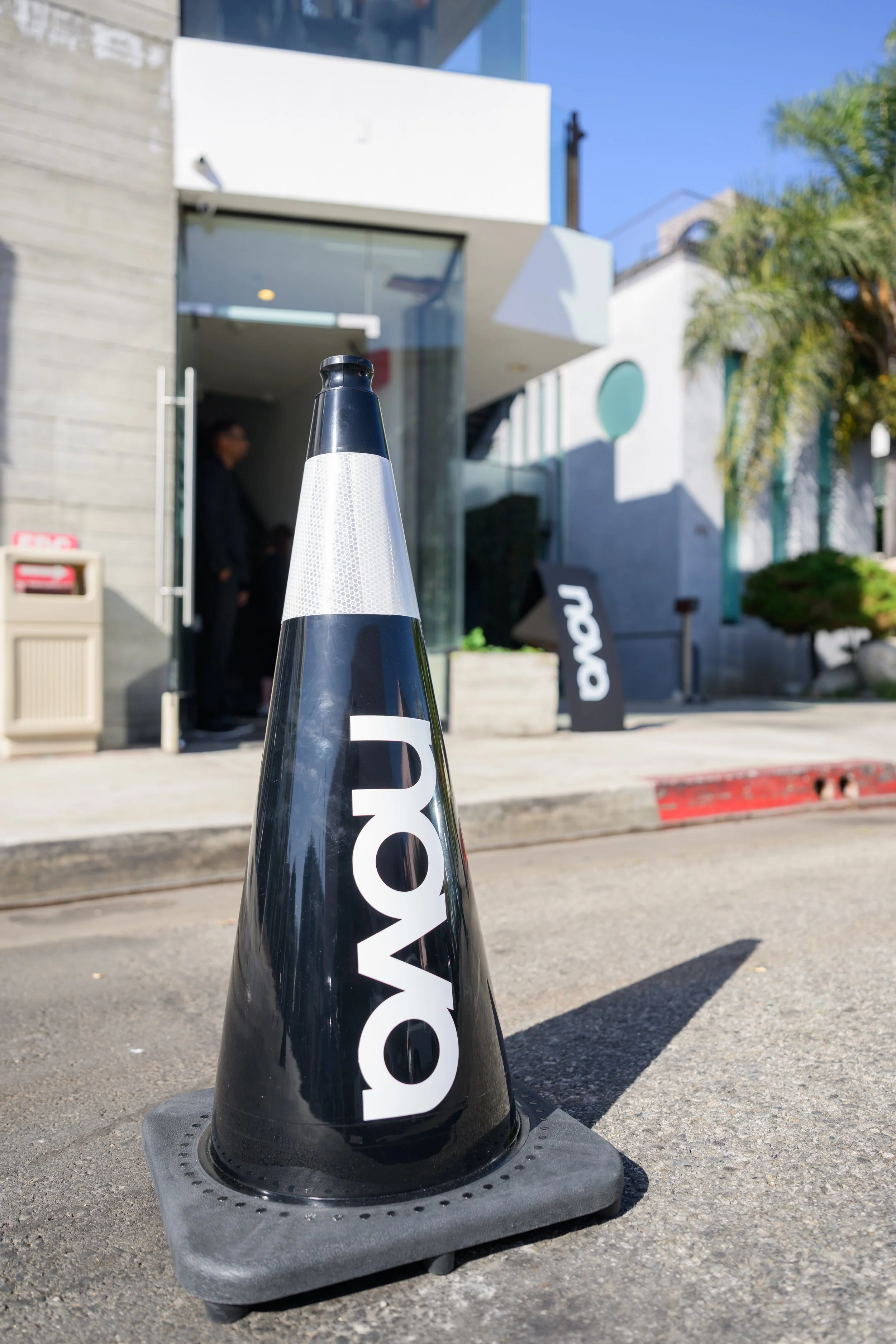 custom parking cones and outdoor signage crafted by The Wife of the Party