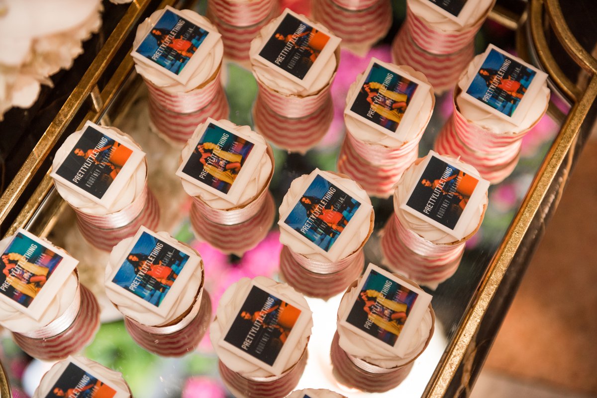 PrettyLittleThing PLT X Kourtney Kardashian Collection Celebrity Launch Party custom edible cupcake toppers.jpg
