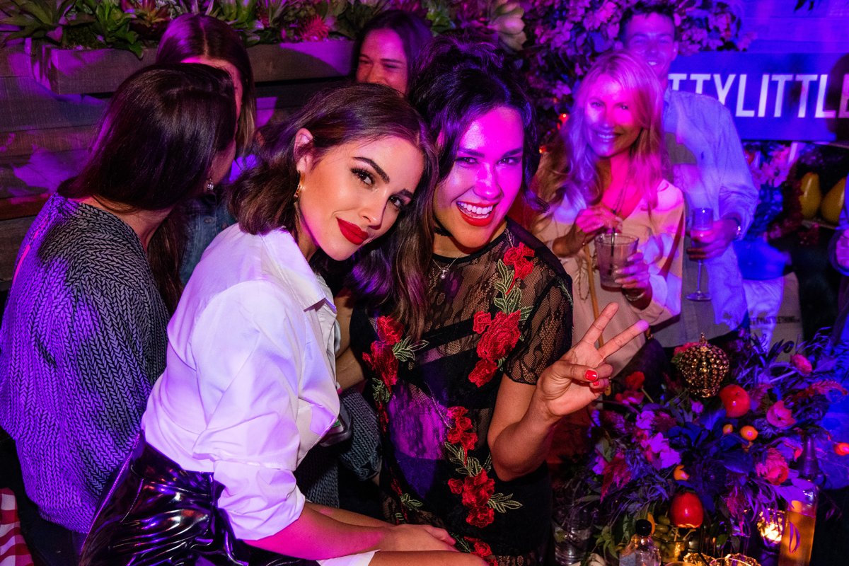 PrettyLittleThing PLT X Olivia Culpo Collection  Celebrity Launch Party Olivia and female drummer.jpg