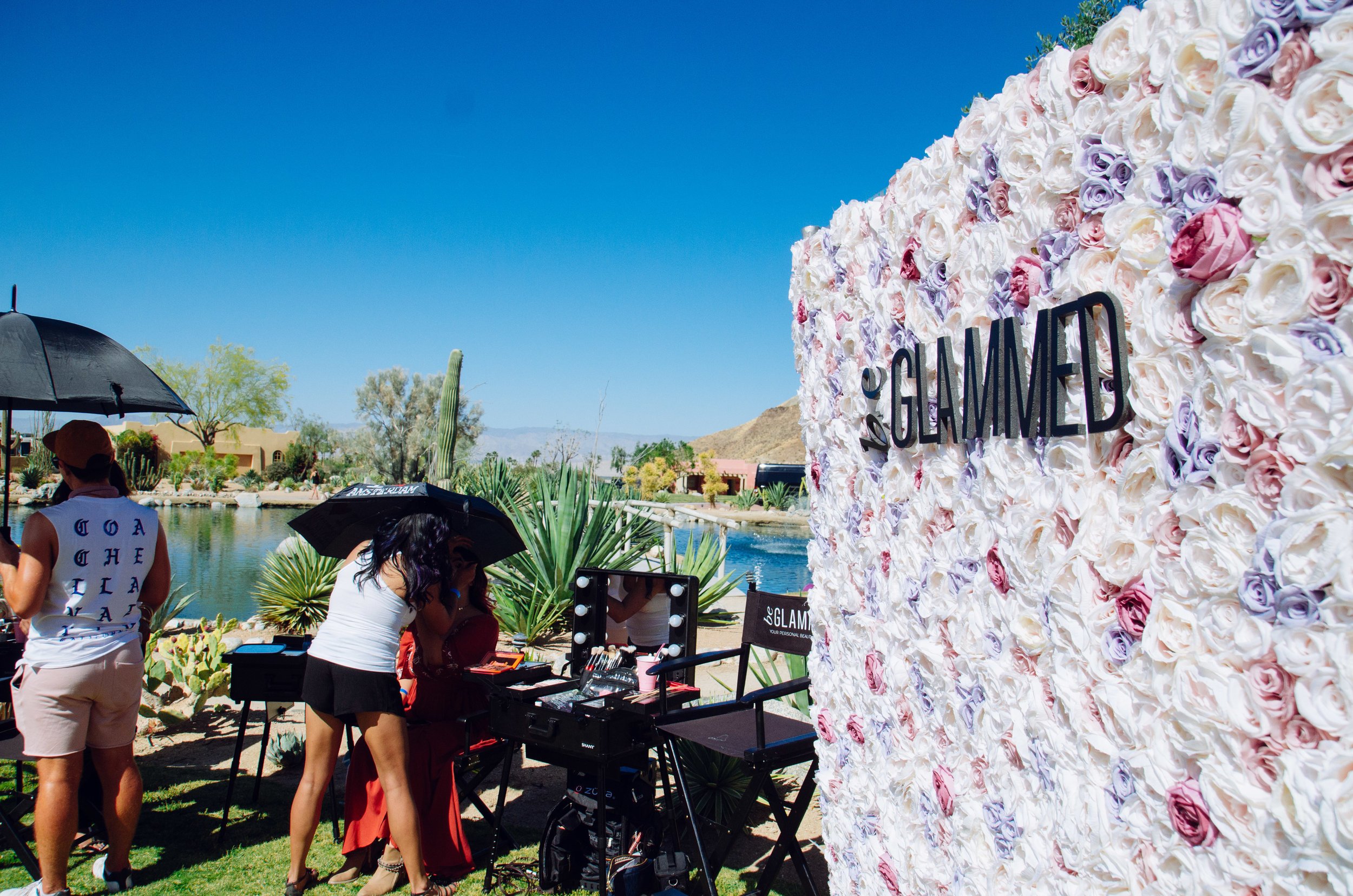 Ultimate Hollywood Coachella Poolside Party beGlammed rose wall.jpg