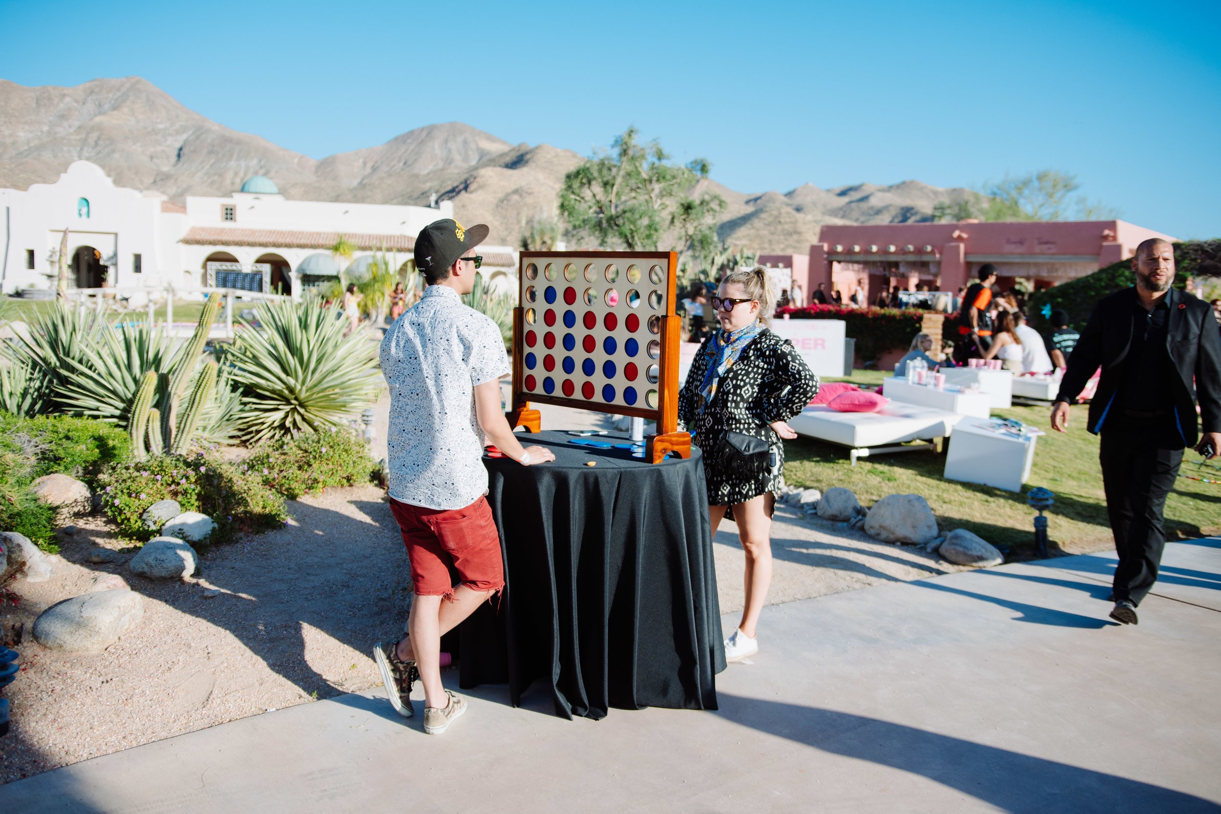 Ultimate Hollywood Coachella Poolside Party life size connect four.jpg