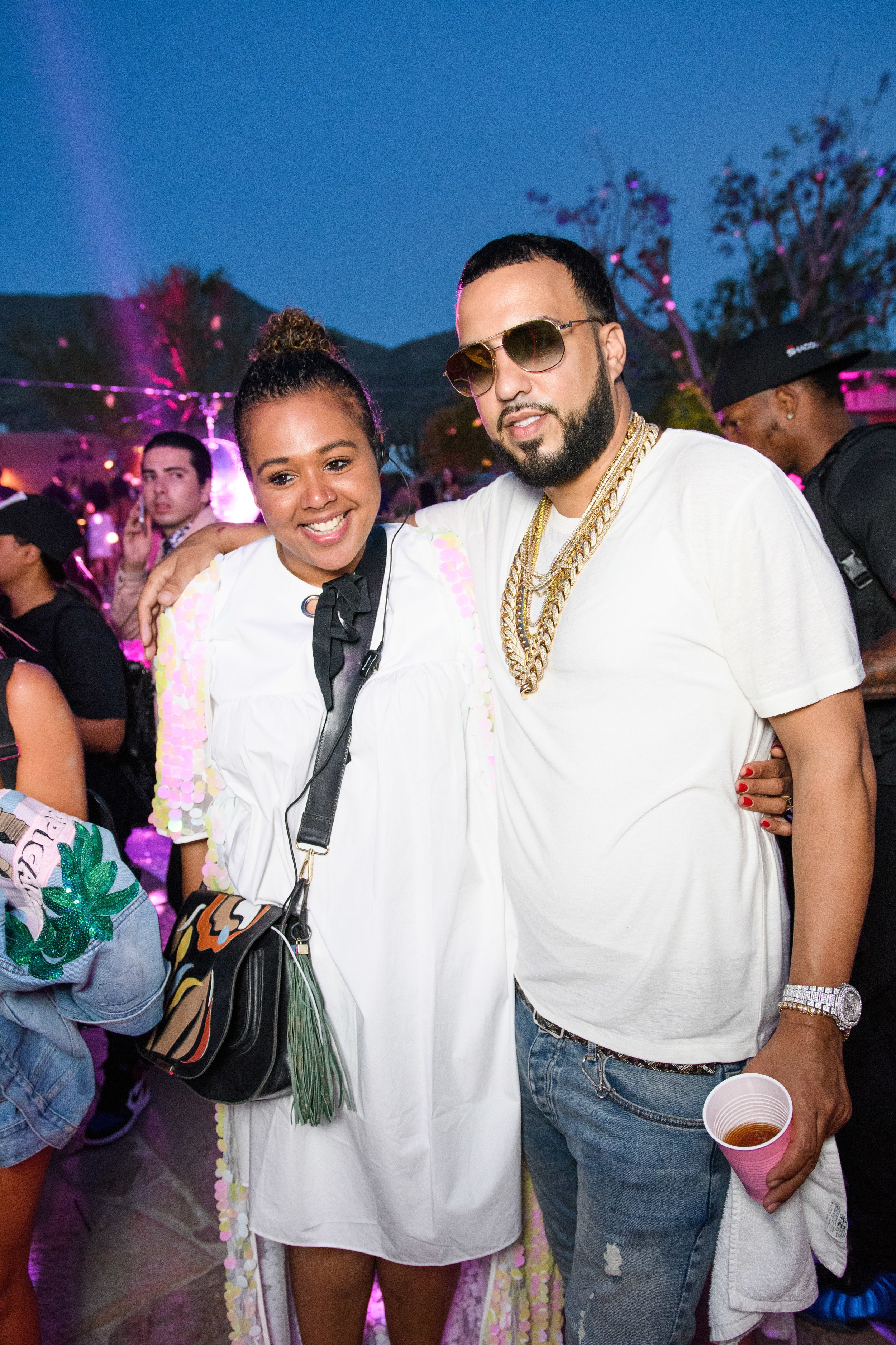 Ultimate Hollywood Coachella Poolside Party french montana and fan.jpg