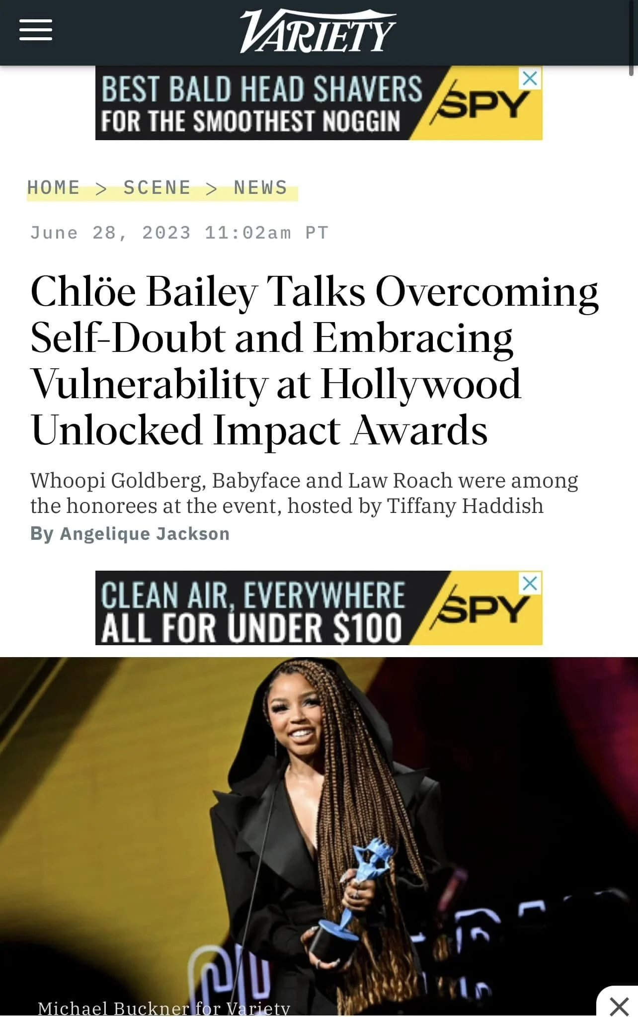 Variety Chloe Bailey Overcoming Self Doubt