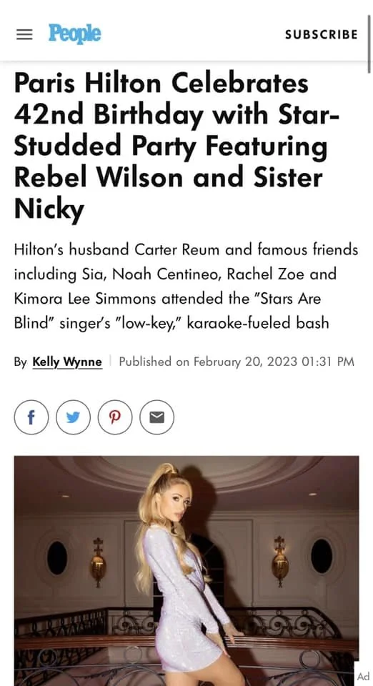 Paris Hilton 42nd Birthday Party Rebel Wilson People Magazine