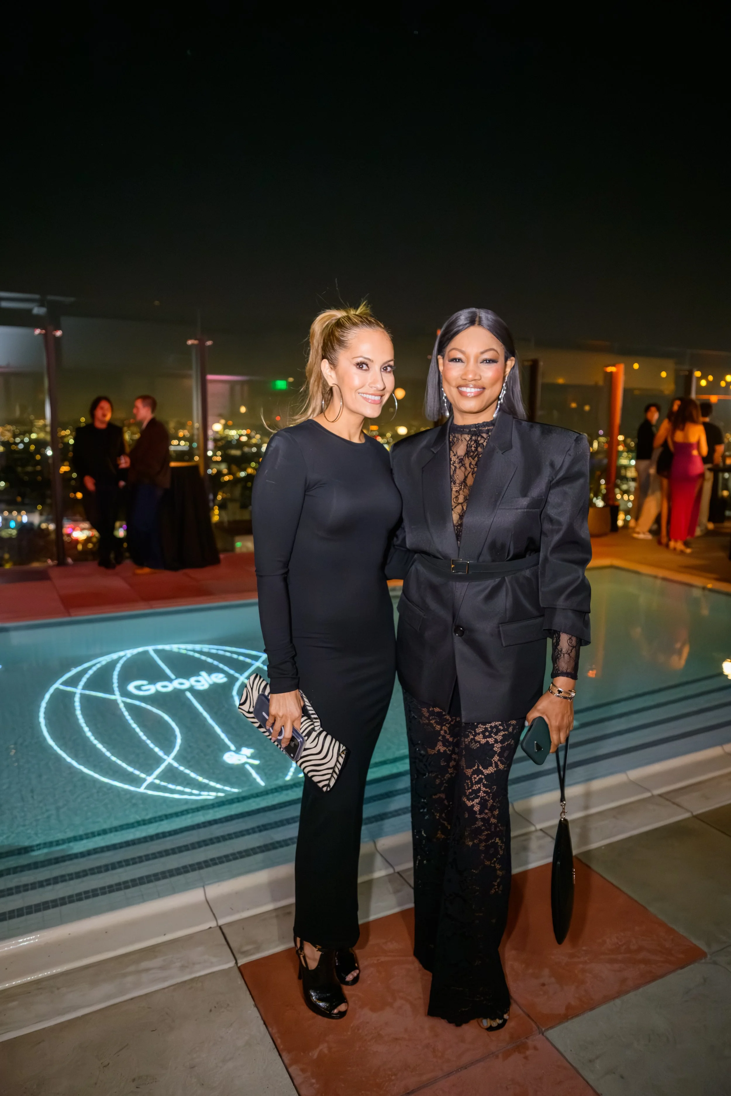 Celebrity guests attending Google Search and Unanimous rooftop celebration during NBA All-Star Weekend designed by Loriann Serna of The Wife of the Party.