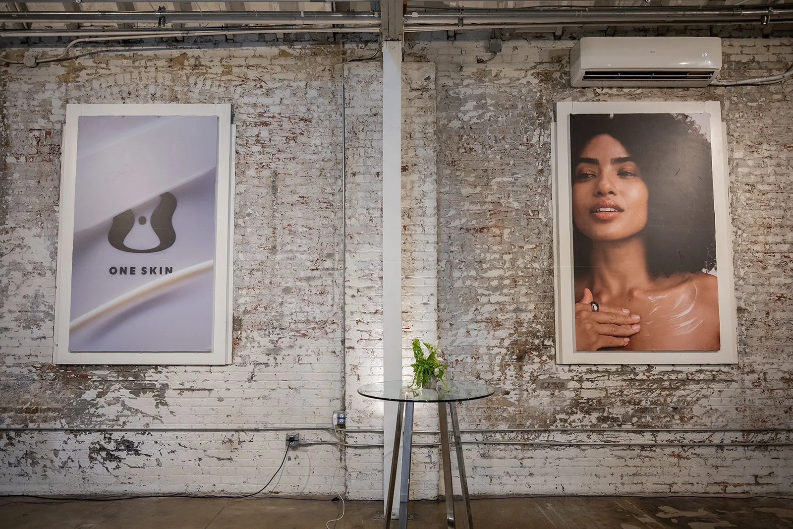 Wall displays for OneSkin Beauty Event in Los Angeles produced by The Wife of the Party
