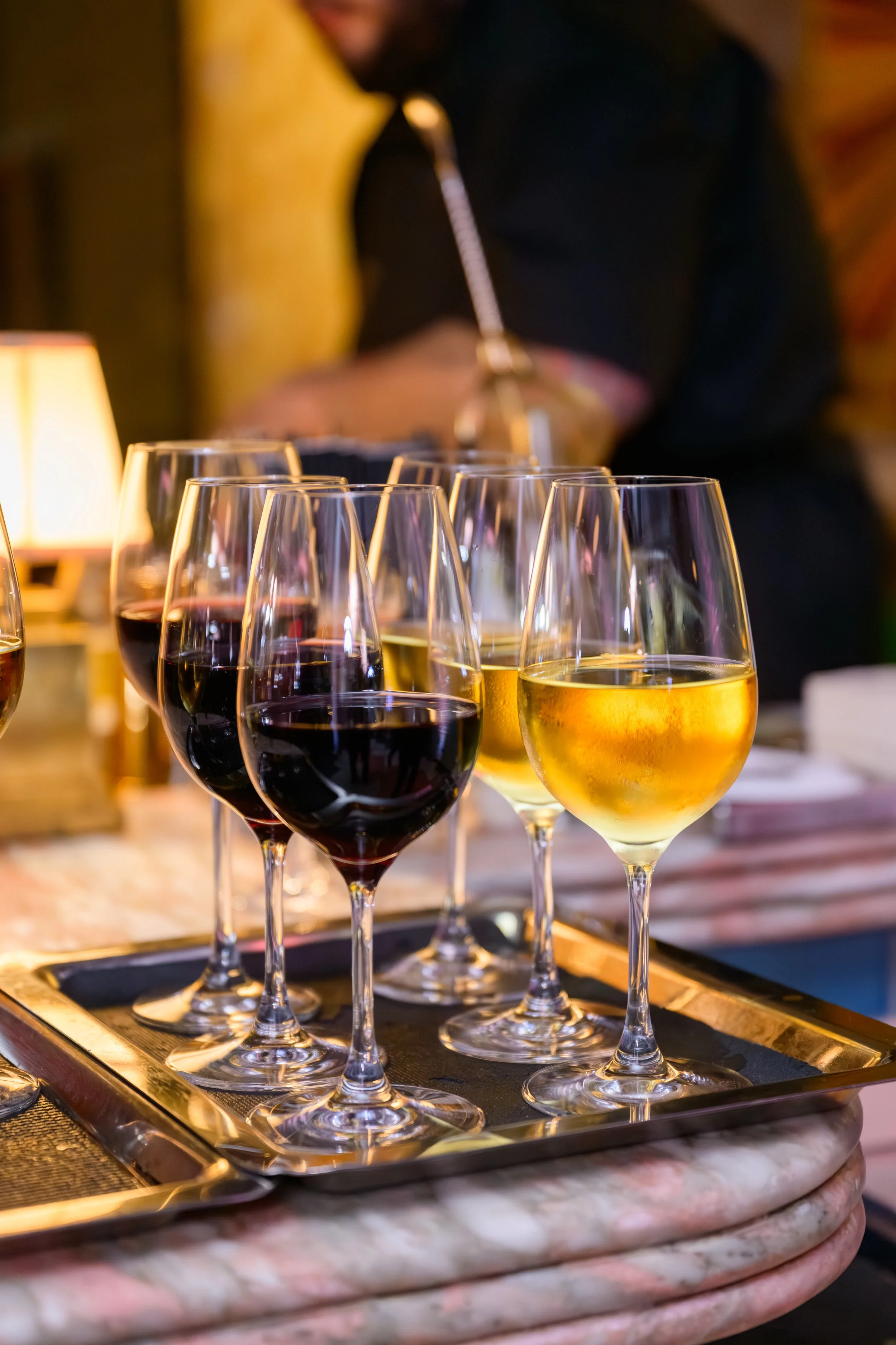 Elevated wine service and luxury hospitality details at Google Search x Unanimous All-Star Weekend event designed by The Wife of the Party.