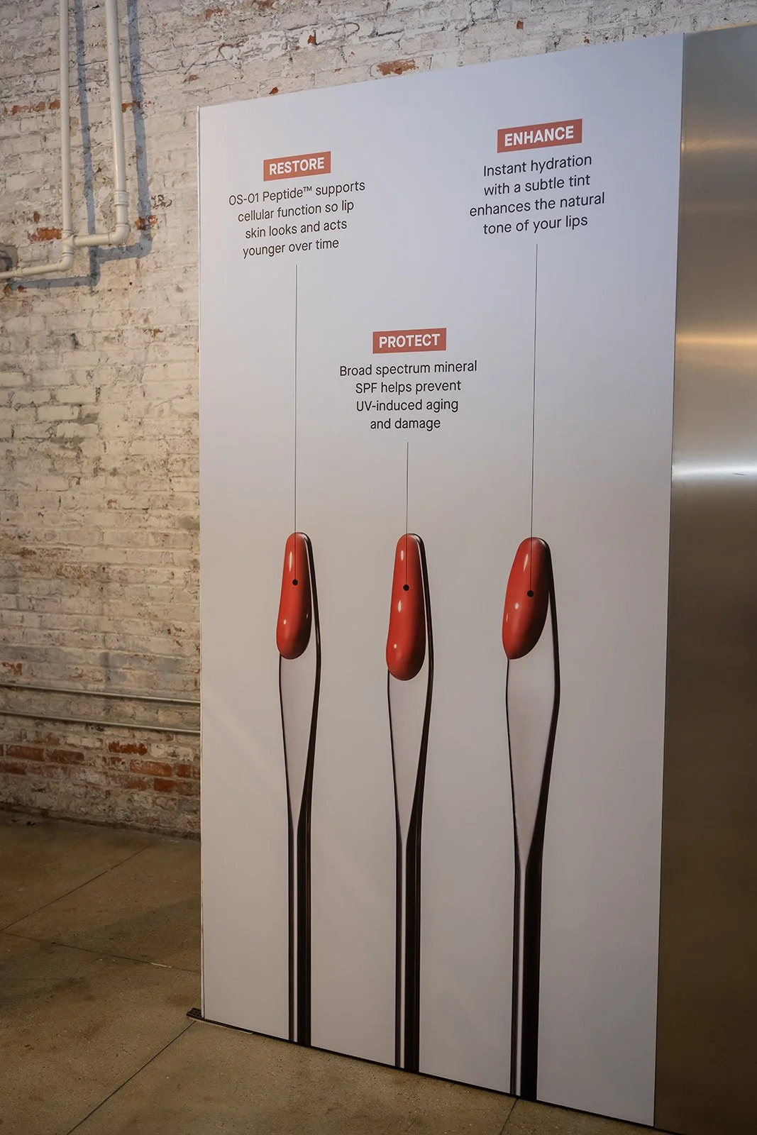 Wall displays for OneSkin Beauty Event in Los Angeles produced by The Wife of the Party