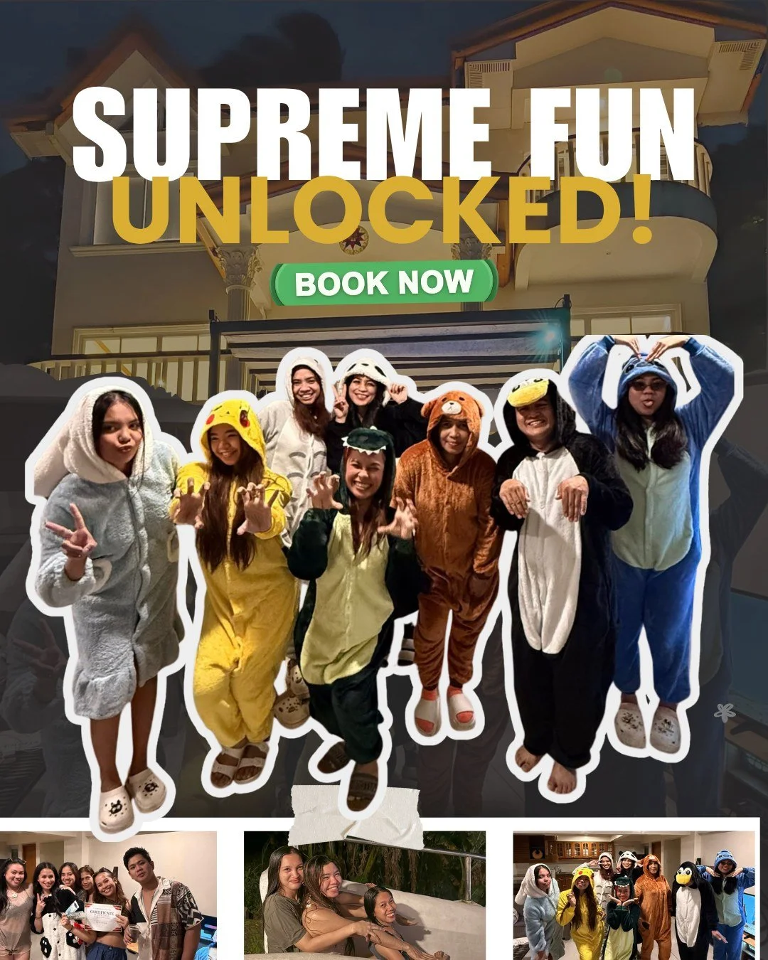 Good laughs, good views, Supreme memories 🌞
Experience the perfect barkada getaway at Supreme Villa!
Book your stay now and make your hangout truly Supreme!
🌐 www.fronteratagaytay.com
📞 0945 775 5460
📍 No. 1 Frontera Drive, Calamba Rd. Brgy. San