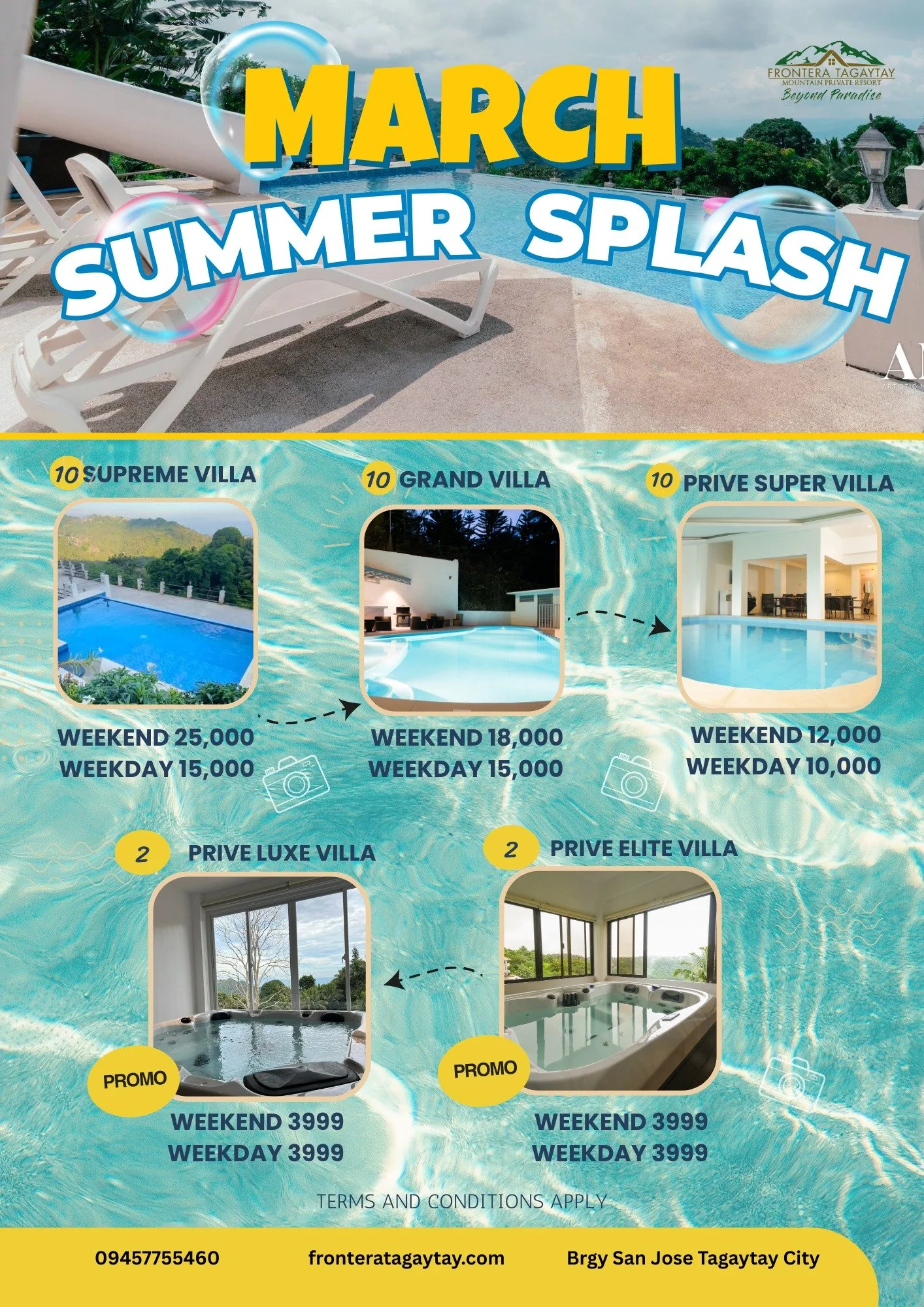 March is your sign to start planning sun-soaked days, golden evenings, and unforgettable getaways. 🌴Summer is calling, and it&rsquo;s closer than you think ☀️✨

Secure your stay.
Book now!
📧 fronteratagaytay@gmail.com
📞 0945 775 5460
📍 No. 1 Fron