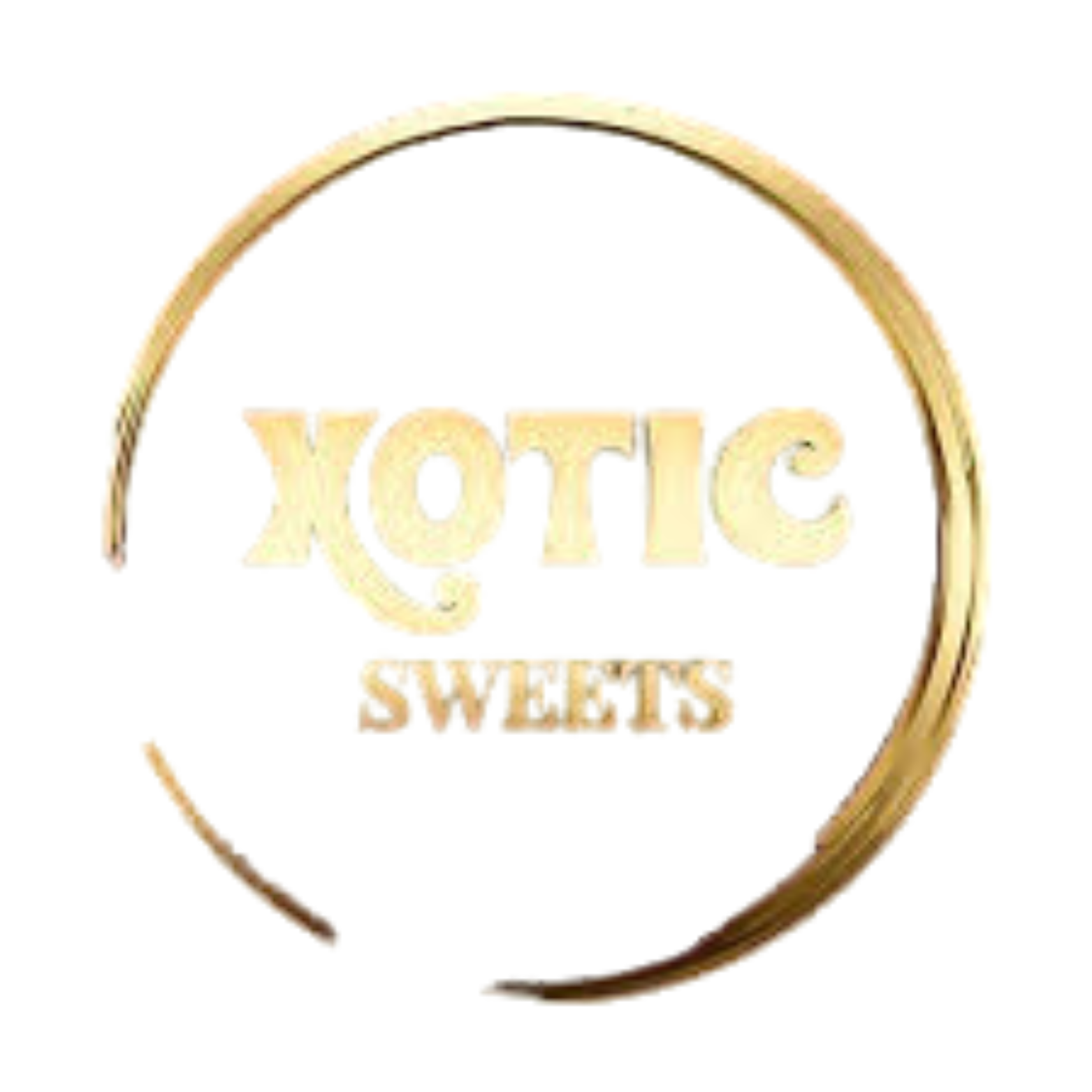 Glitch image of a circular logo with the words "KOLIC KITCHENS" in the center, resembling a coffee mug or container with a handle.