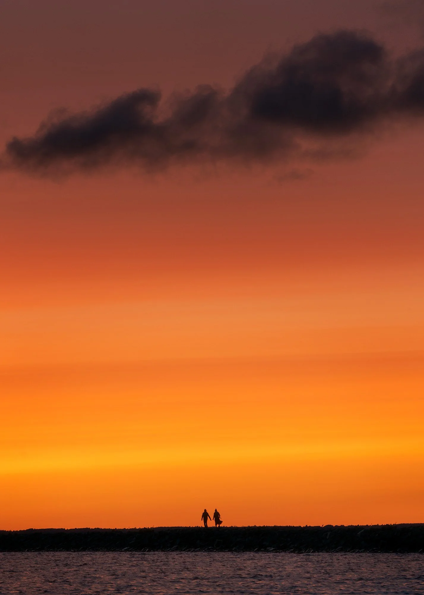 Orange sky -Oulu, Finland