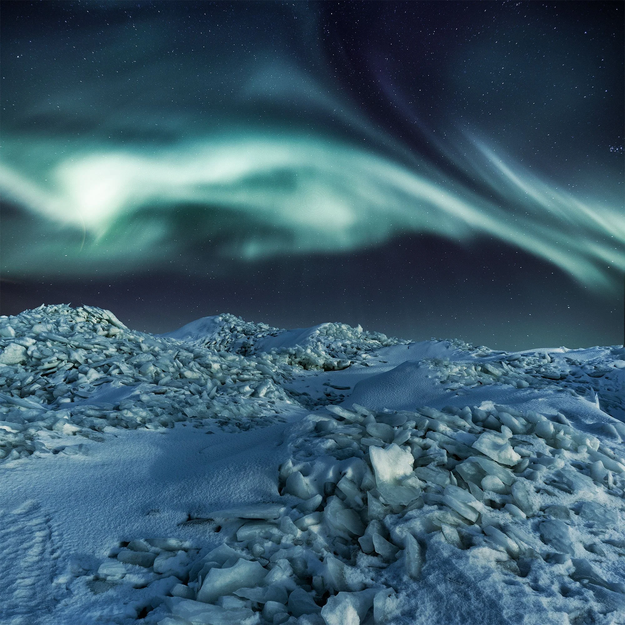 Northern lights on ice 2 -Finland