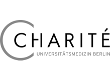 Logo der CHARITÉ Universitätsmedizin Berlin. Der Text ist umrandet von einem großen C.