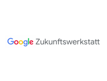 Google Logo und der Text 'Zukunftswerkstatt' rechts daneben.