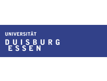 Blaues Logo der Universität Duisburg Essen