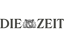 Der Schriftzug 'DIE ZEIT' mit einem Wappen in der Mitte