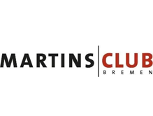 Logo des Clubs Martins Bremen mit schwarzem und rotem Text auf weißem Hintergrund.