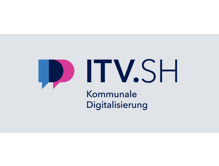 Logo von ITV.SH, einer Organisation für kommunale Digitalisierung.