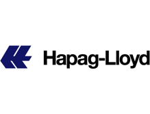 Hapag-Lloyd Logo auf weißem Hintergrund