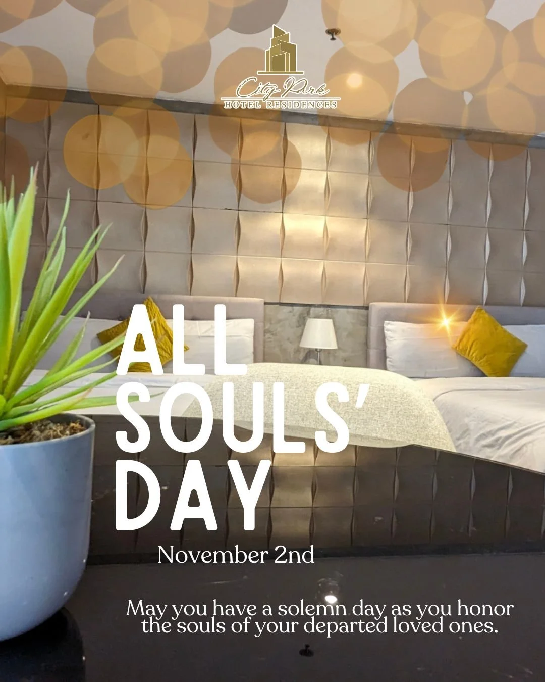 Wishing everyone a peaceful All Souls&rsquo; Day. Let&rsquo;s take a moment to remember our loved ones with hearts full of prayer. 💐

#CityParkHotel #TaguigStaycation #NearBGC #AffordableHotel