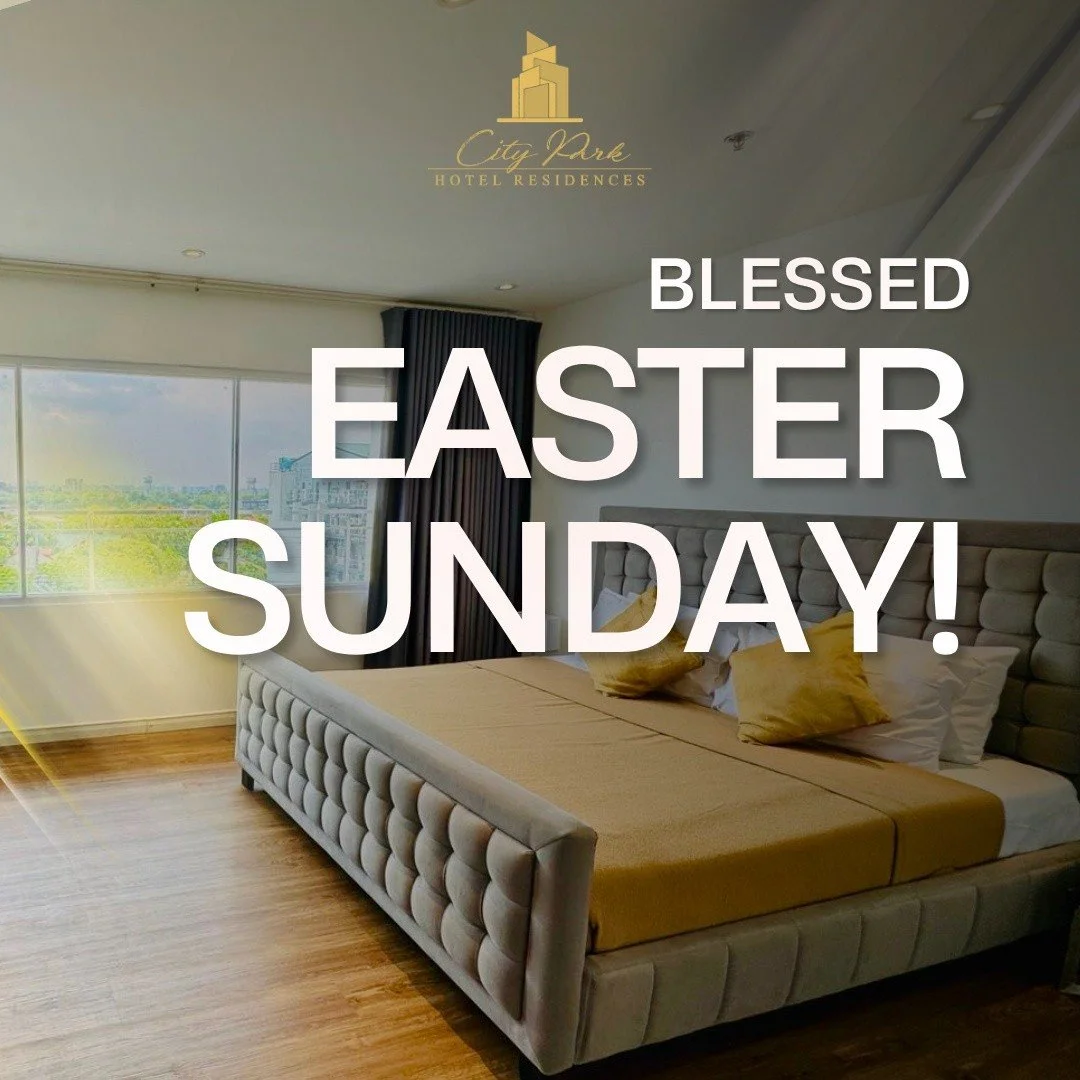 Easter blessings to you and your loved ones 🌸

𝐇𝐚𝐩𝐩𝐲 𝐄𝐚𝐬𝐭𝐞𝐫 𝐒𝐮𝐧𝐝𝐚𝐲. 🌷✨

#EasterSunday #BGCStay #CityParkHotel #TaguigStaycation #NearBGC #AffordableHotel

📍 B86 L21 Bayani Road, Brgy. Western Bicutan, Taguig
📞 0917-505-2232 | 📧 