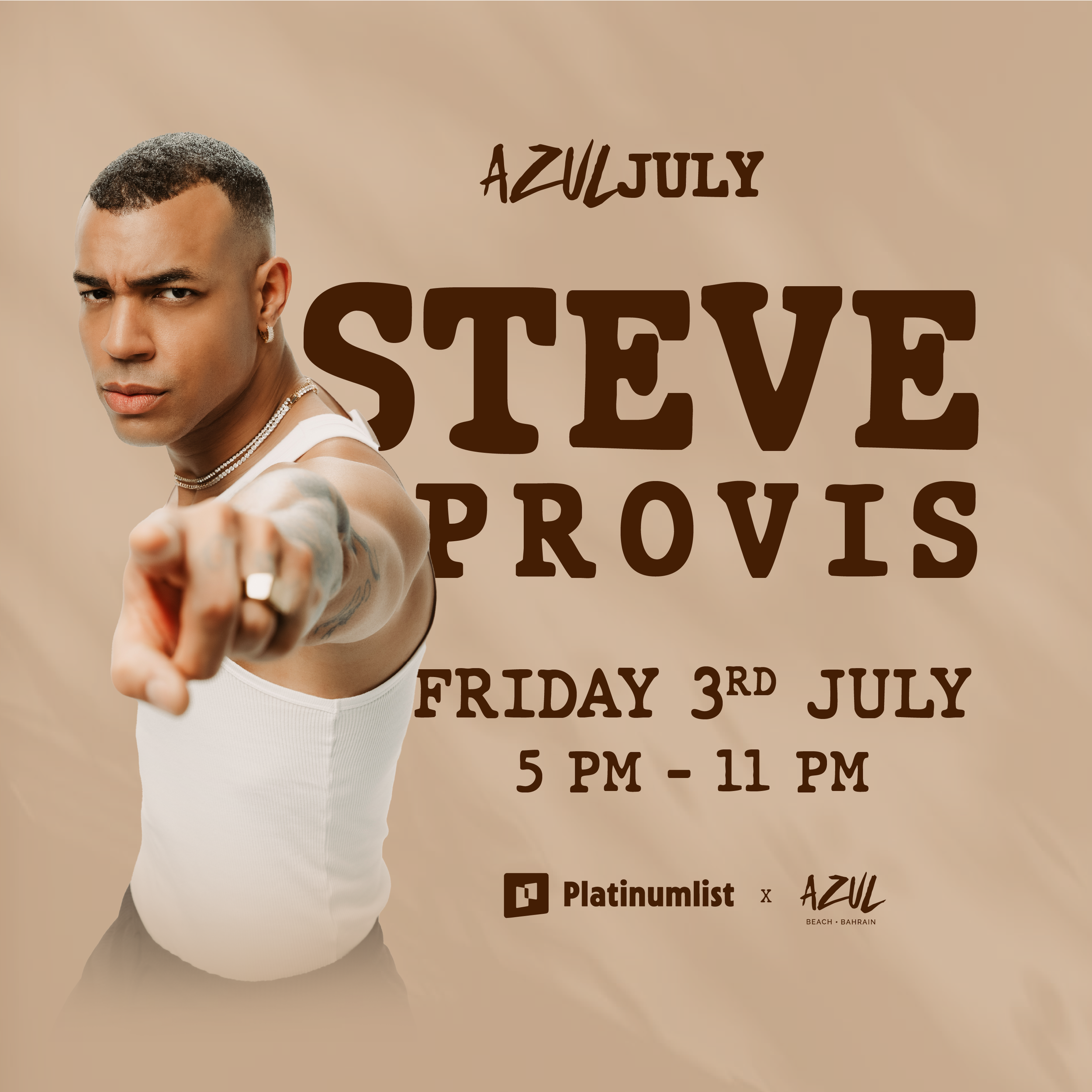 Steve Provis live at Azul Beach, Bahrain