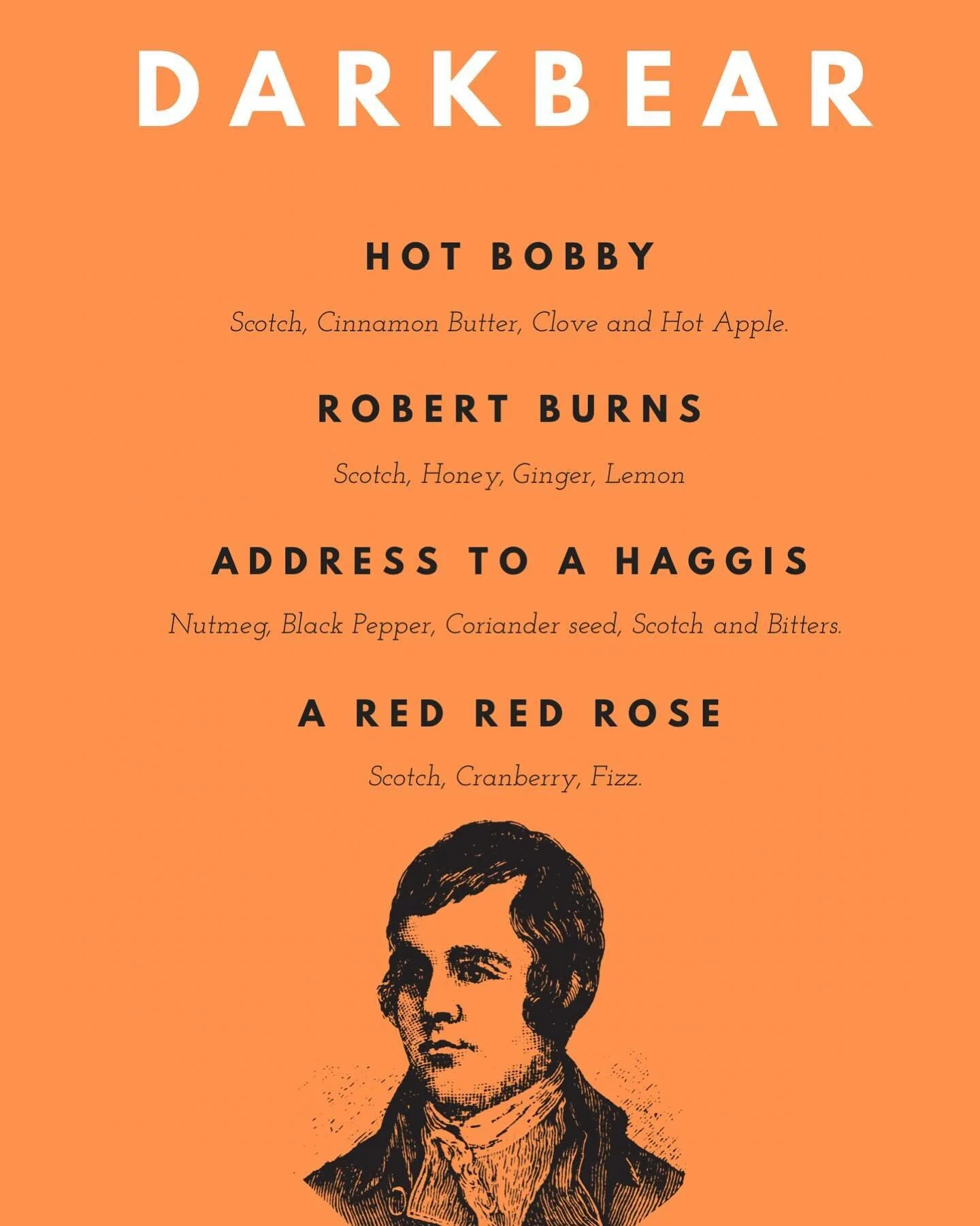 Head over to our bar in Bridport @darkbearbar tonight for some great Burns Night drinks and a &pound;20 drink offer of a welcome drink plus any three drams from the wall of whisk(e)y. #bridport
