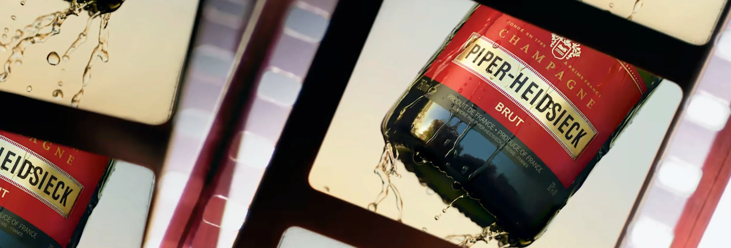 Campagne de publicité et expérience retail de la marque de champagne Piper Heidsieck dans les aéroports français, et en partenariat avec le festival de Cannes