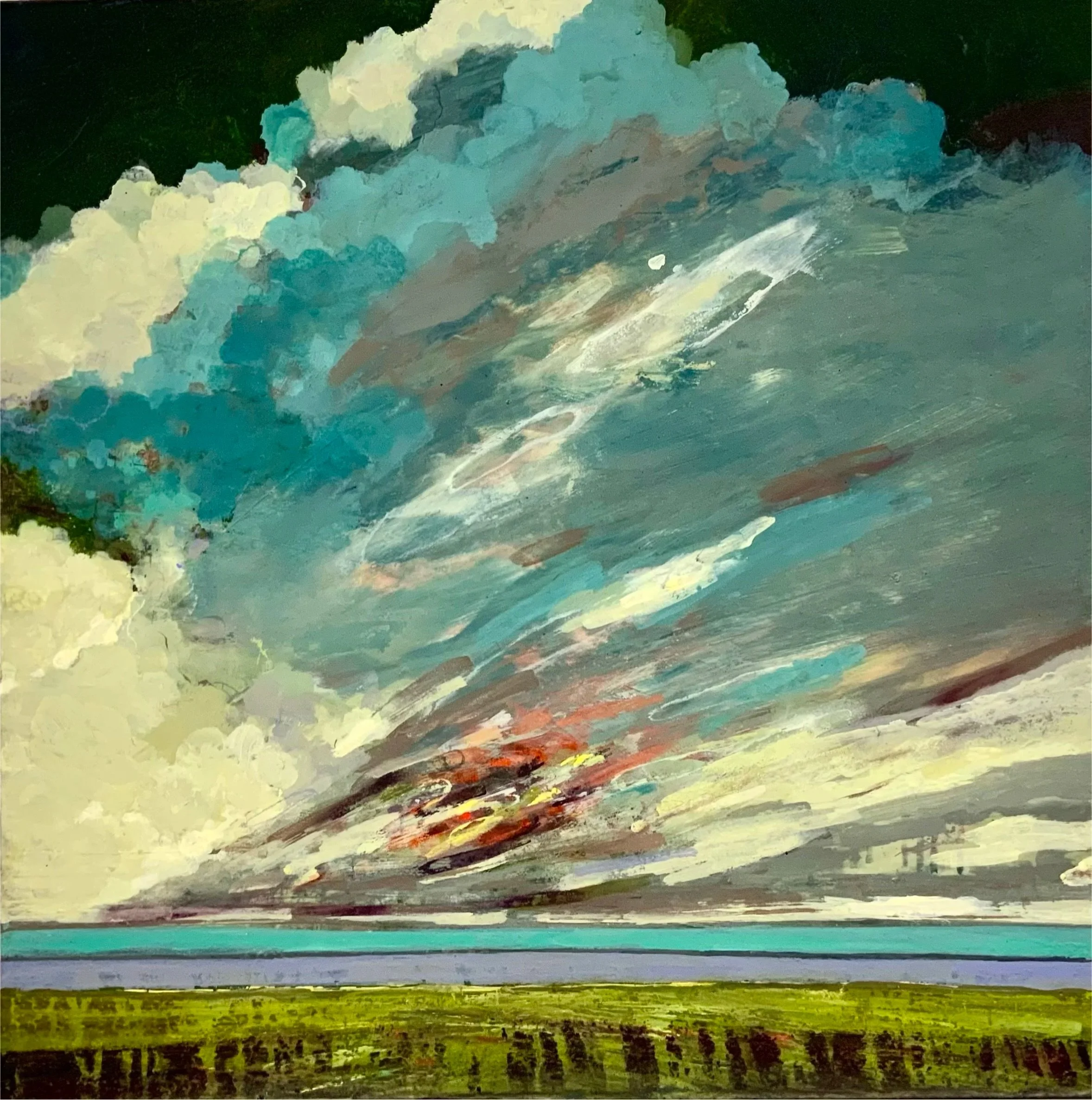 Turn VII   acrylic on board   50cm x 50cm    2024