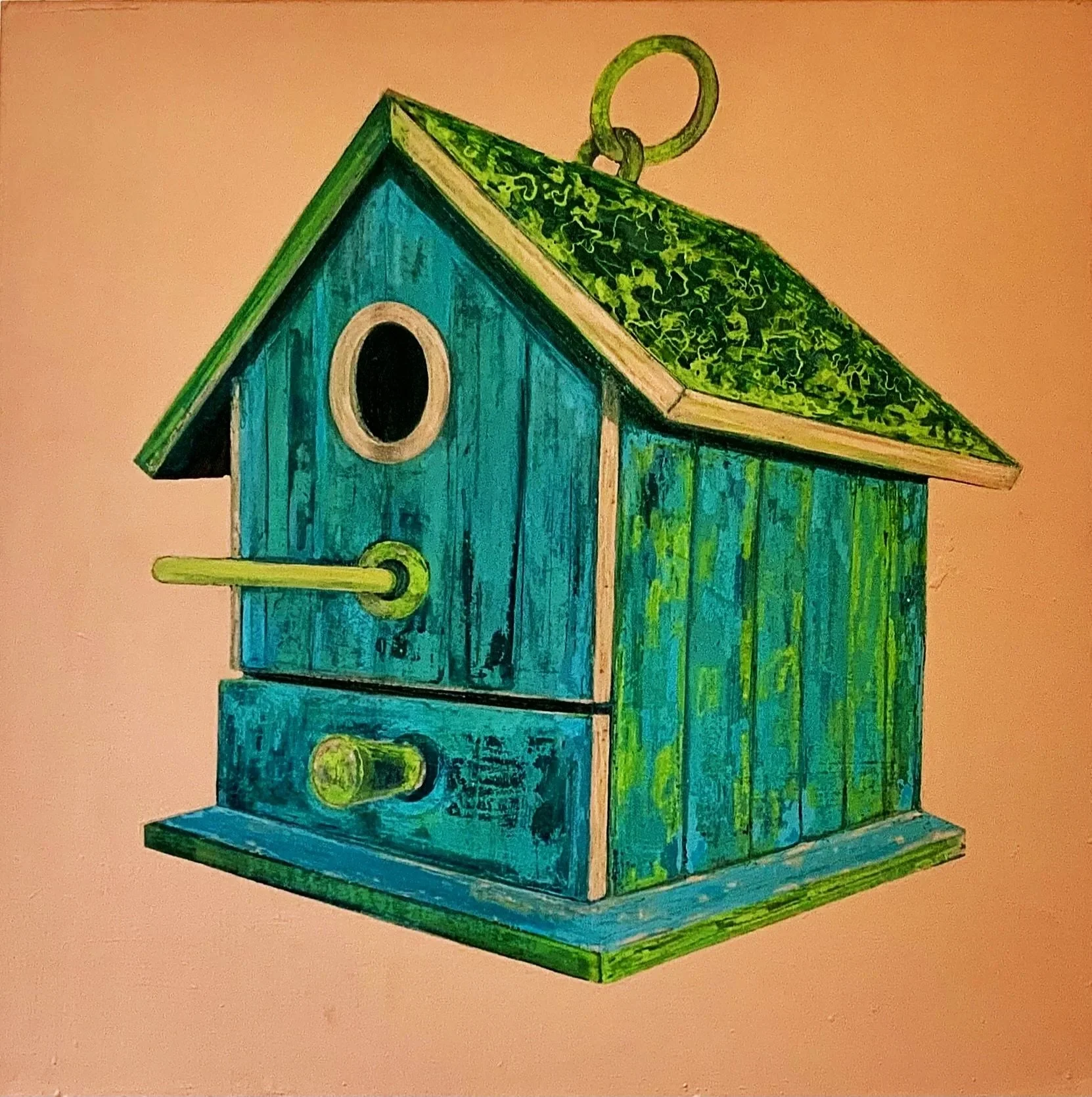 Abode - acrylic/mixed media on board -  100cm x 100cm - 2024