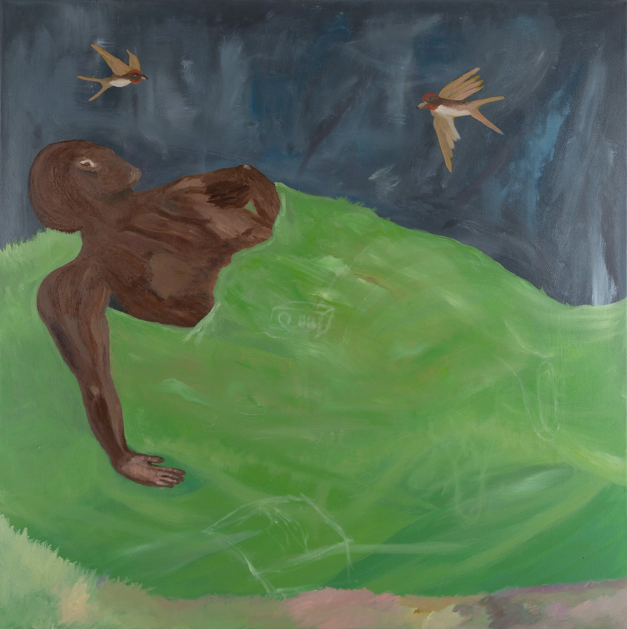 Resilience Has Memory, 2024, 120x 120 cm, Öl auf Leinwand
/ Foto: Berhard Rieks