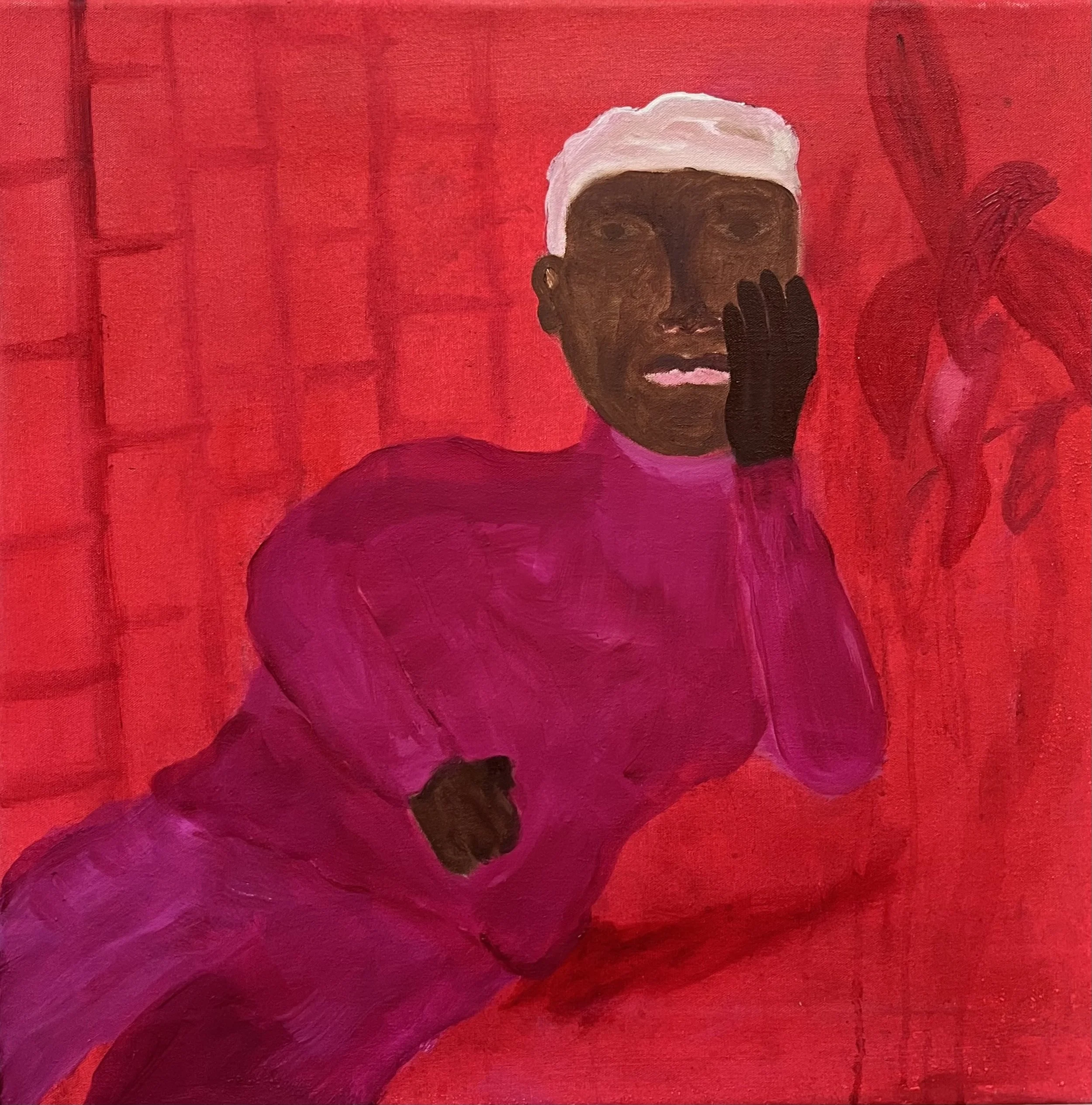 Carinho, 2025, 40x40cm, Öl auf Leinwand