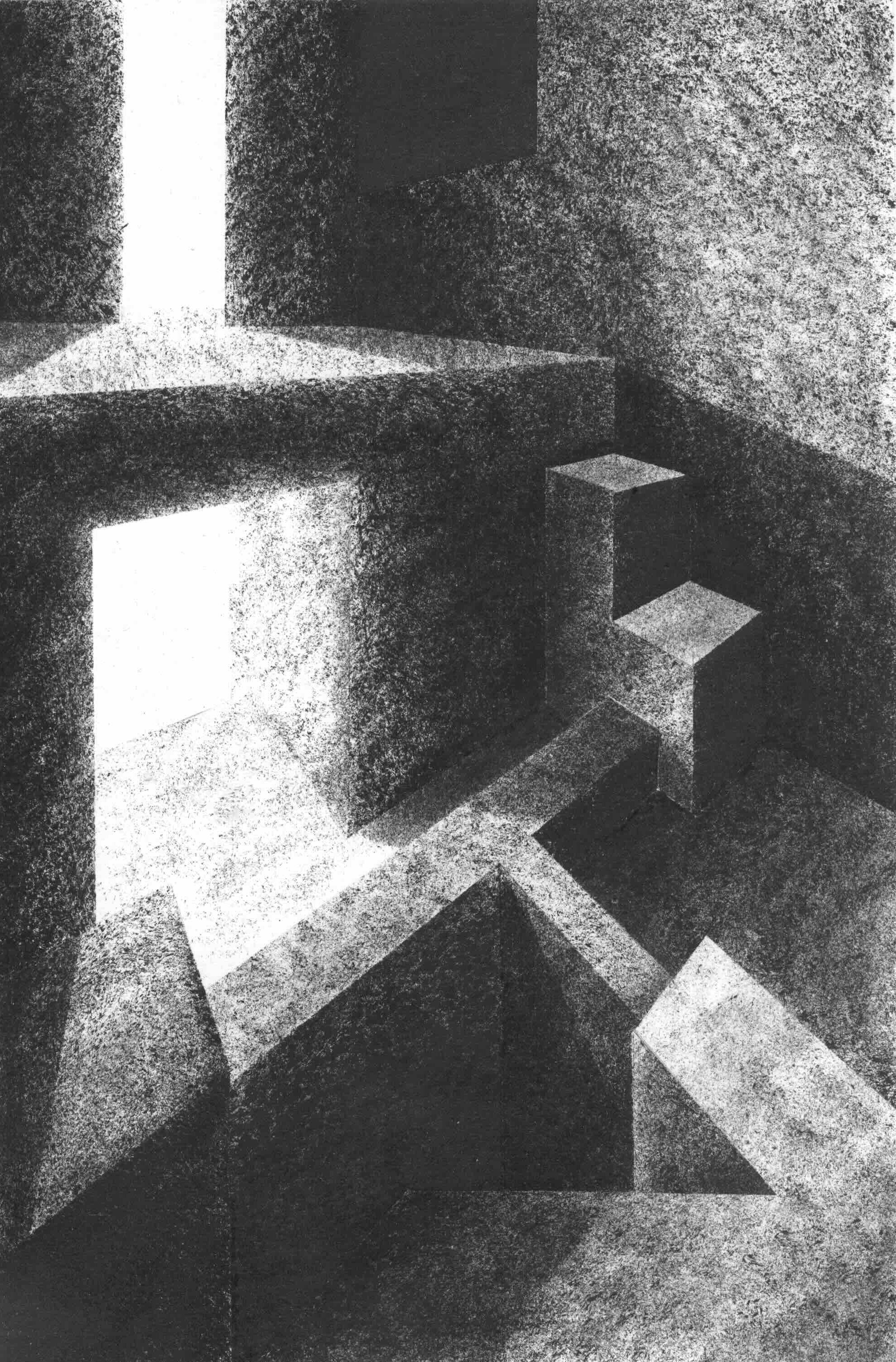 Structure II, encre sur papier A4, 2014