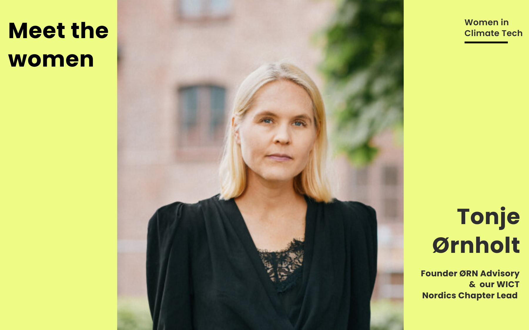 Tonje Ørnholt, Founder ØRN Advisory and WICT Nordics Chapter Lead