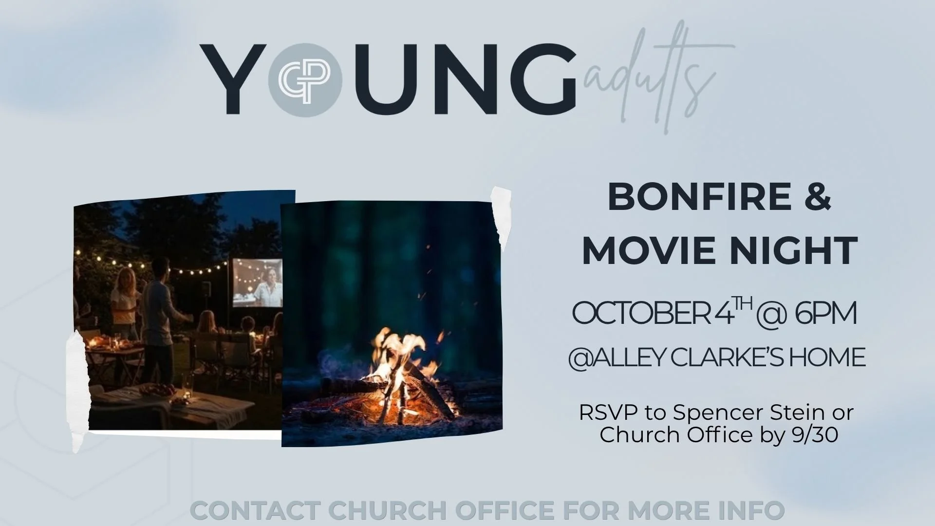 Young Adults Bonfire & Movie