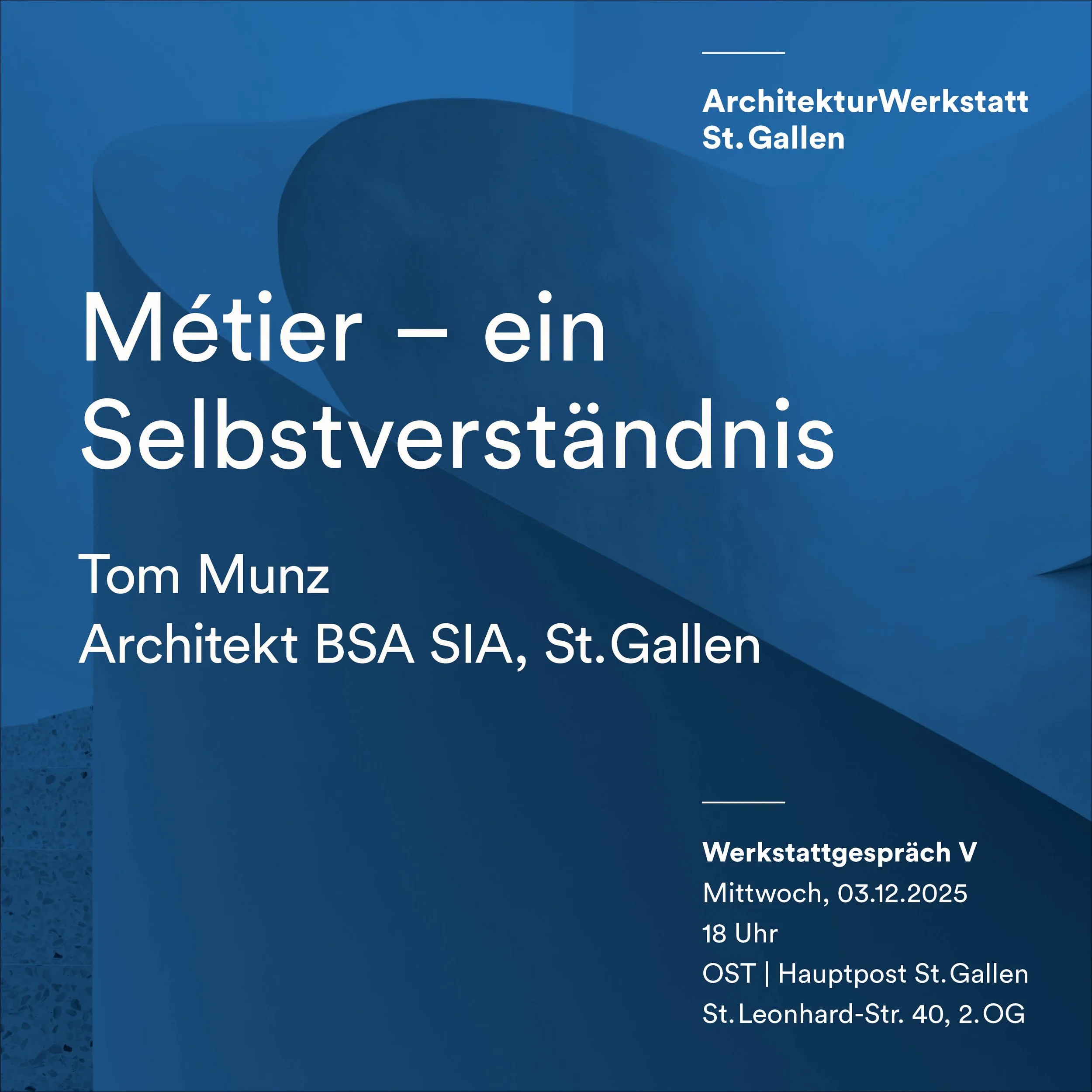 Werkstattgespräch an der ArchitekturWerkstatt St. Gallen