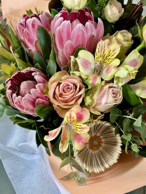Pink Ice Protea bouquet