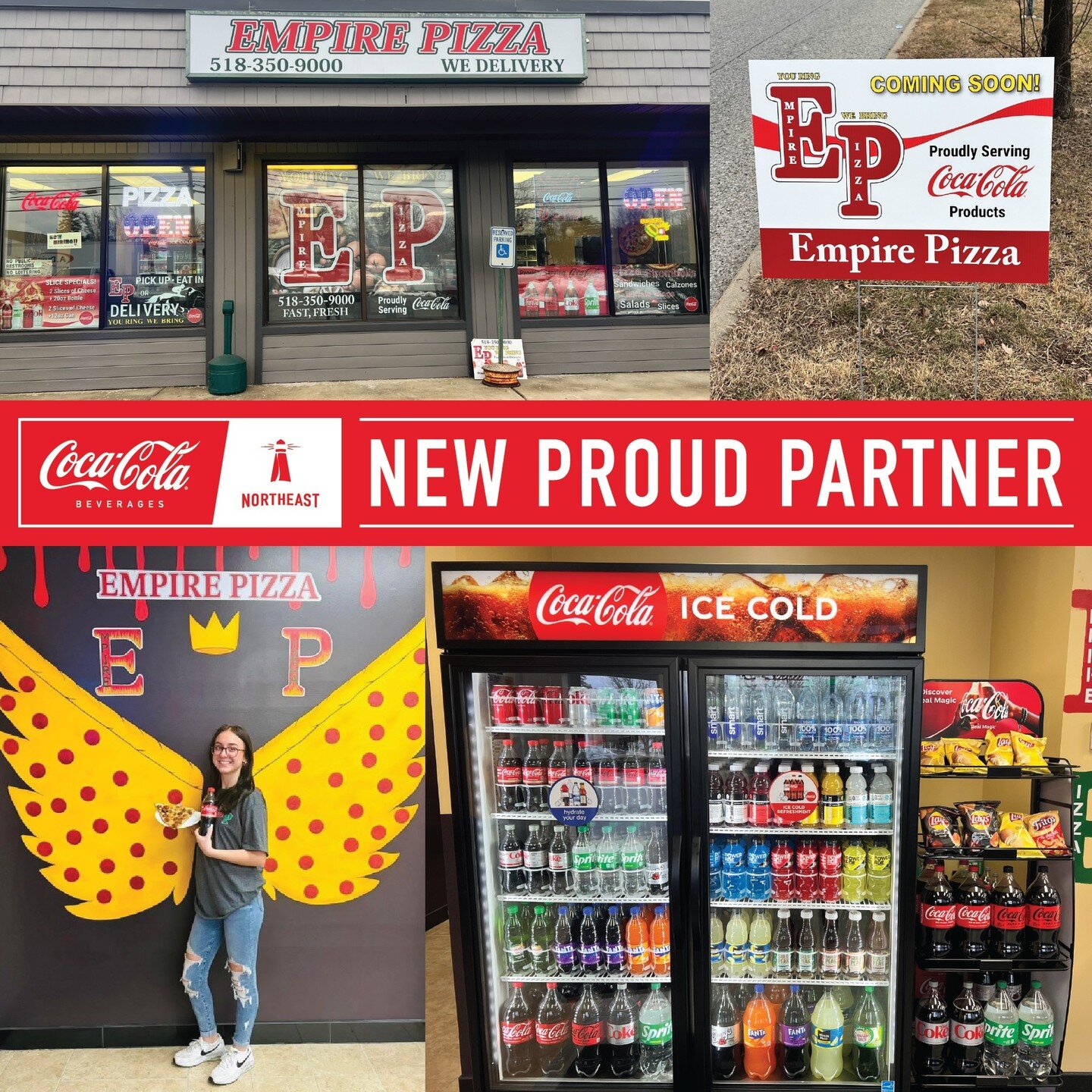 New Proud Partner!! Empire Pizza in Saratoga Springs, NY is now serving Coca-Cola products. Welcome to the Coke Northeast customer family!
 
@empirepizzasaratoga 
170 South Broadway, Saratoga Springs, NY
 
#CokeNortheast #NewProudPartner #BetterToget