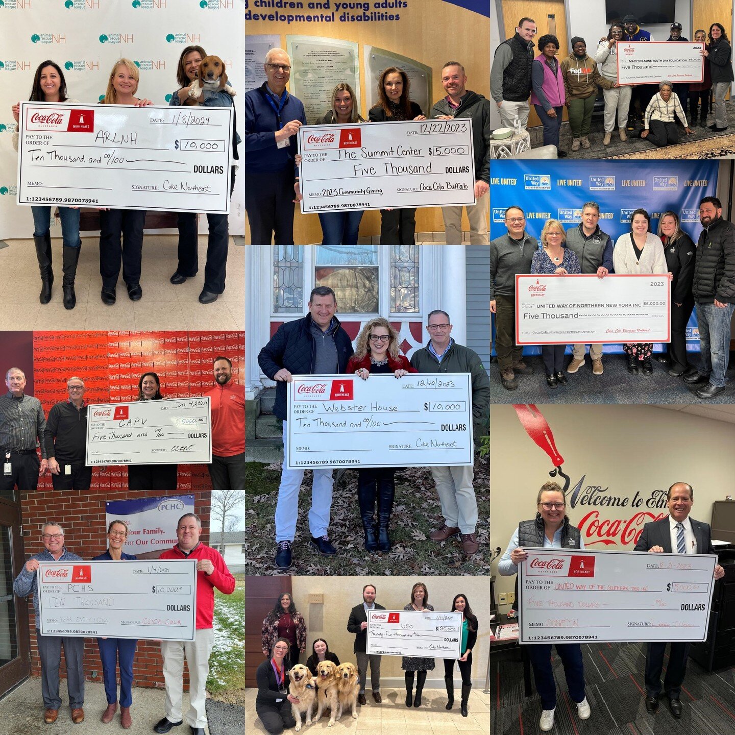 Playing a positive role in the community is an important part of our philosophy at Coke Northeast. We believe in living our values and strive to enrich our local communities through advocacy, partnerships, and creating shared value. At the end of 202