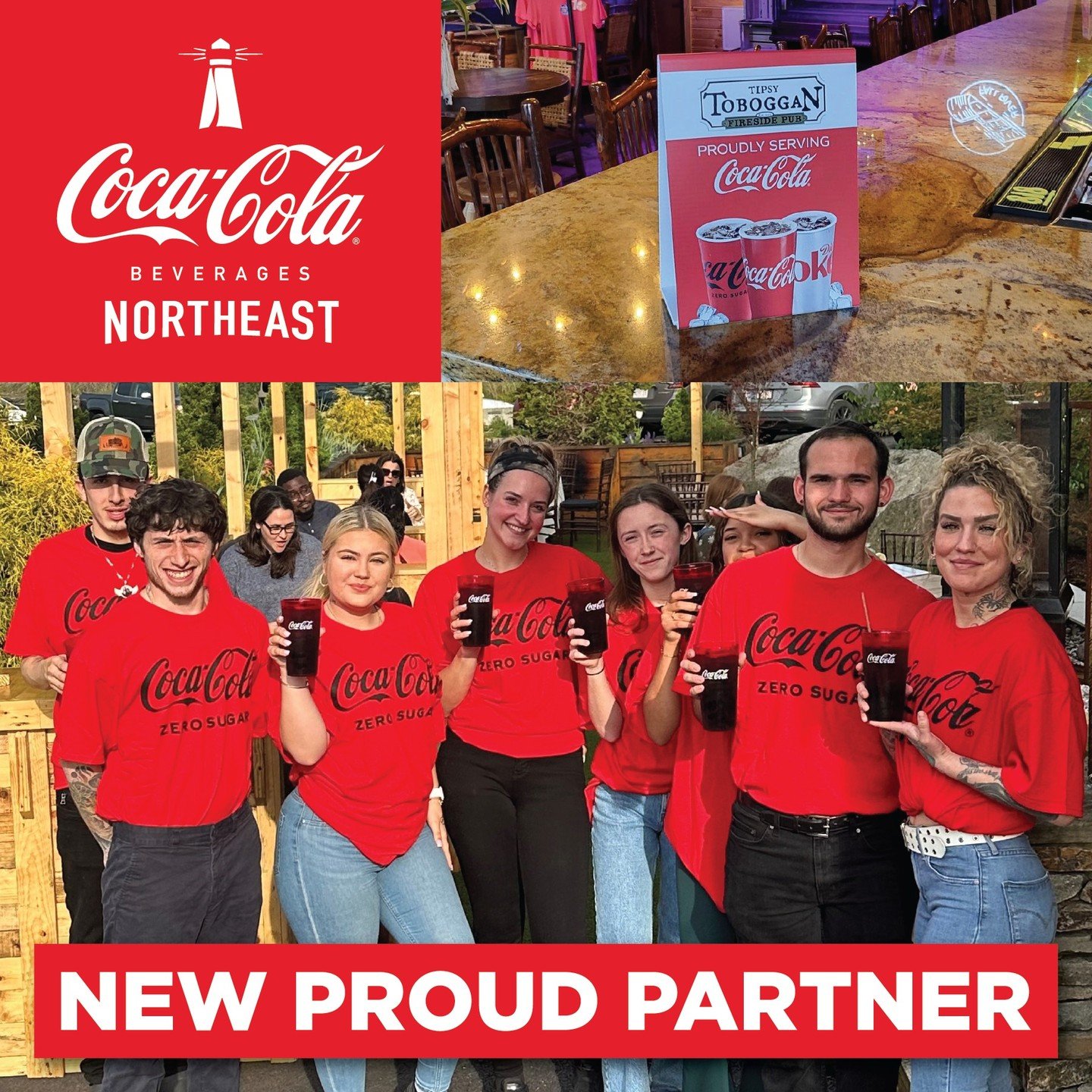 New Proud Partner!! We are excited to share that The Tipsy Toboggan in Fall River, MA is now serving delicious Coca-Cola products. Welcome to the Coke Northeast customer family!

The Tipsy Toboggan
75 Ferry Street, Fall River, MA
@thetipsytoboggan 

