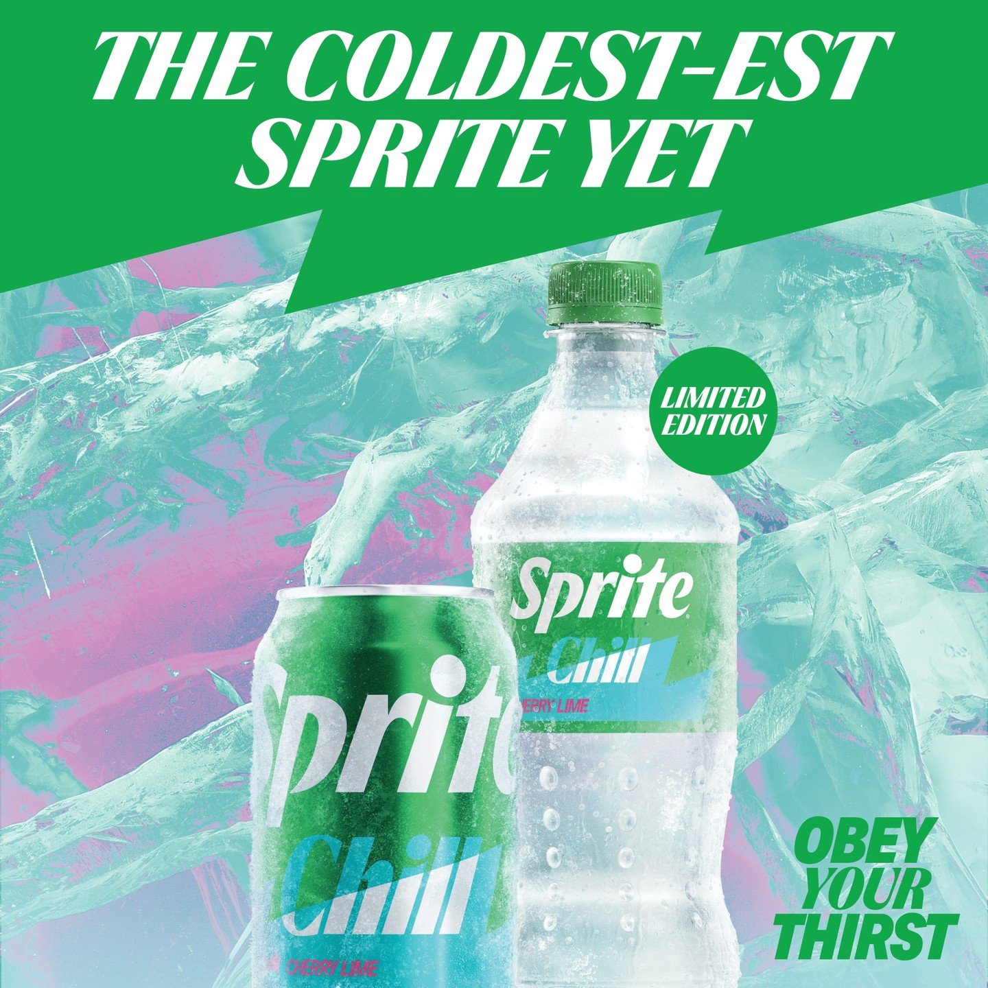 Introducing new, limited-edition Sprite Chill: the coldest-est lemon-lime flavored soda in the game, featuring a cherry lime taste and a unique cooling effect. It&rsquo;s the cut-through refreshment you love from Sprite with an unexpectedly cold expe