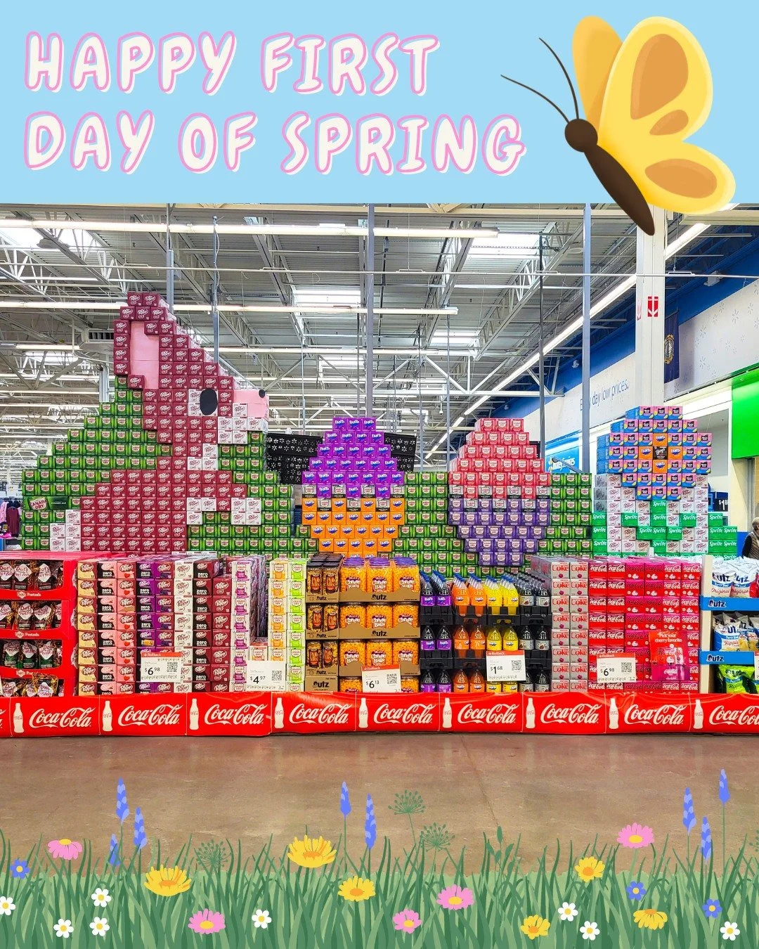 Happy First Day of Spring! Sales Merchandiser David Nolan is bringing the color, the flavor, and the wow to the Walmart in Manchester, NH with this incredible spring-themed display.