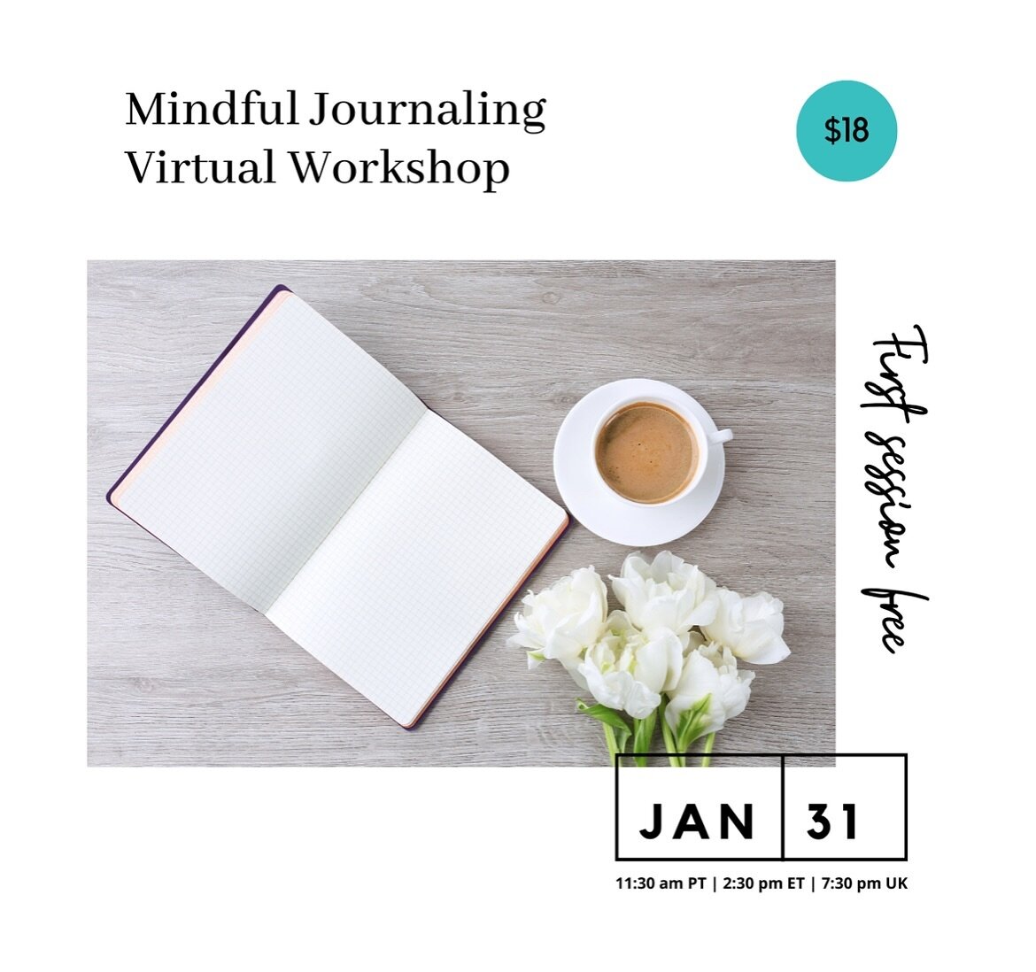 Over the years, we have experienced that the single most important step in the process of designing and living your best life is to invest time in pausing and checking in with yourself.
 
Our Mindful Journaling session on Wednesday, January 31st is a