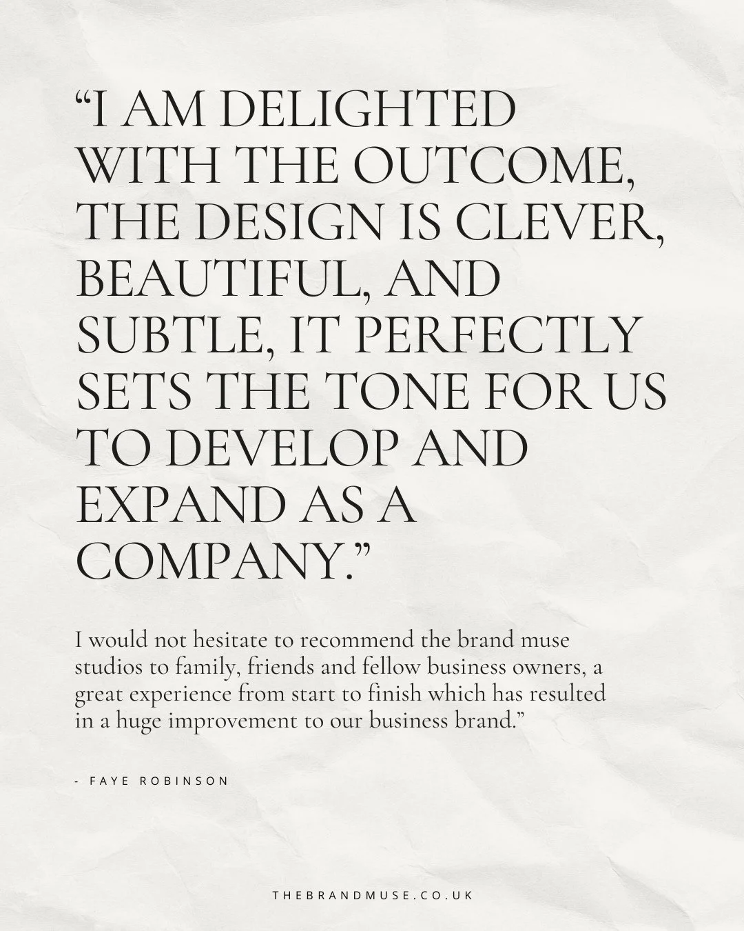 When a client describes your work as &ldquo;clever, beautiful, and subtle - the perfect reflection of our company aesthetic and aspirations&rdquo; ⁠
⁠
We&rsquo;re so proud to share the new @faye_robinson_interiors branding - a project that celebrates